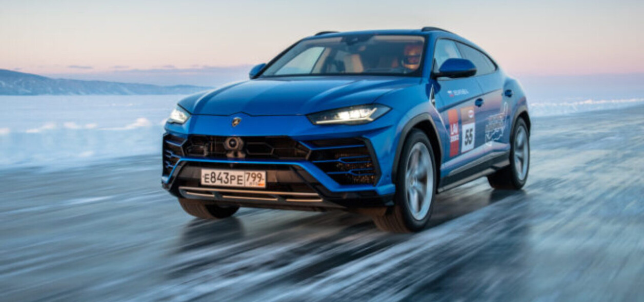 Record Lamborghini Urus, quasi 300 all’ora sul ghiaccio!